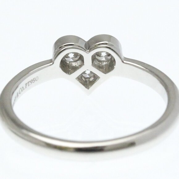 TIFFANY Silver Diamond Heart Ring - Picture 7 of 9